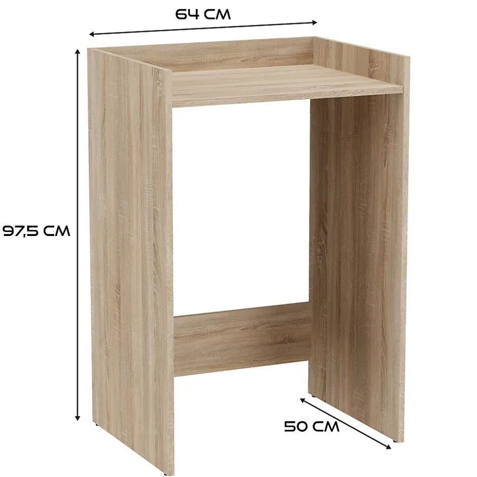 Autres COMO - Meuble de rangement pour machine à laver - Meuble SDB - 64x50x97.5 cm - Buanderie* Meuble De Salle De Bains Faible Profondeur