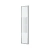 GoodHome Complément d'ouverture l.40 x H.195 cm, bandes miroir, profilés alu chrome, Ledava* Paroi De Douche
