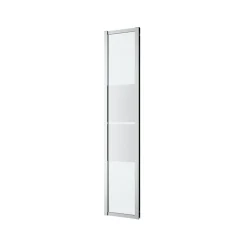 GoodHome Complément d'ouverture l.40 x H.195 cm, bandes miroir, profilés alu chrome, Ledava* Paroi De Douche