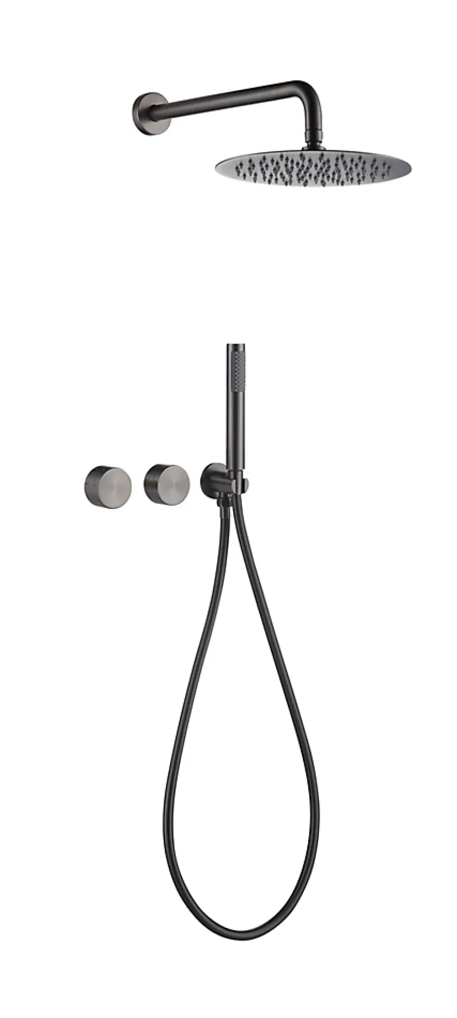 Hudor Composition de douche SC64 en laiton gun black collection Permesse