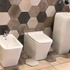 Laneri Couple de sanitaires au ras du mur et à poser ligne carré* Wc À Poser