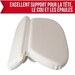 Vivezen Coussin, oreiller de bain avec ventouses pour baignoire, Spa - Blanc -* Accessoire De Baignoire