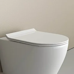 Bernstein Couvercle / Lunette de WC plat Siège de WC Duroplast Couvercle frein de chute - 46,4x36,4x4,9cm - U2019* Abattant Wc