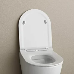 Bernstein Couvercle / Lunette de WC plat Siège de WC Duroplast Couvercle frein de chute - 46,4x36,4x4,9cm - U2019* Abattant Wc