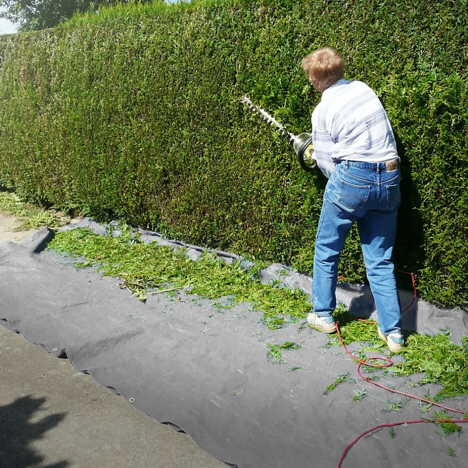 ECD Germany Couverture housse protection 4x6m 24m² en PVC imperméable + œillets 650g/m² gris