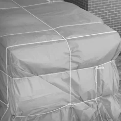 ECD Germany Couverture housse protection 4x6m 24m² en PVC imperméable + œillets 650g/m² gris