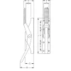 Fuhr Crémone à carré 13mm à cylindre 2 clés - - VTT902Z13V* Urinoir