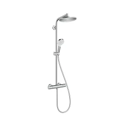 Hansgrohe Crometta S 240 Colonne de douche 1 jet, avec Mitigeur thermostatique, Chrome* Colonne De Douche Thermostatique