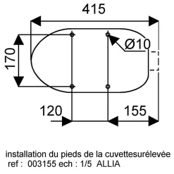 Allia Cuvette surélevée indépendante Publica - GEBERIT - 315500000