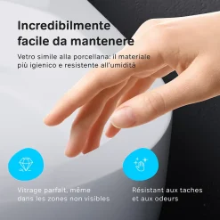 Am.Pm Europe Cuvette WC Suspendu Blanc Toilette Suspendu FlashClean WC sans rebord avec couvercle de siège SoftClose, CXB1701SC Blanc AM.PM