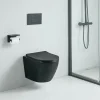 Stano Cuvette WC suspendu CARCEO noir mat - sans bride et avec frein de chute