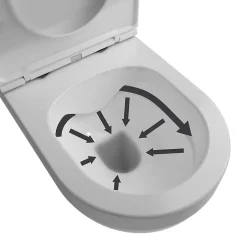 GoodHome Cuvette WC suspendu compact Cavally* Wc Suspendu
