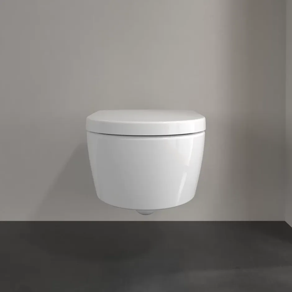 Villeroy & Boch Cuvette WC suspendu en céramique blanche et abattant fermeture ralentie Exclusive,* Wc Suspendu