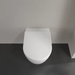 Villeroy & Boch Cuvette WC suspendu en céramique blanche et abattant fermeture ralentie Exclusive,* Wc Suspendu