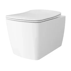 GoodHome Cuvette WC suspendu en céramique, l.36 x H.35,5 x P.50 cm, blanc, Levanna* Wc Suspendu