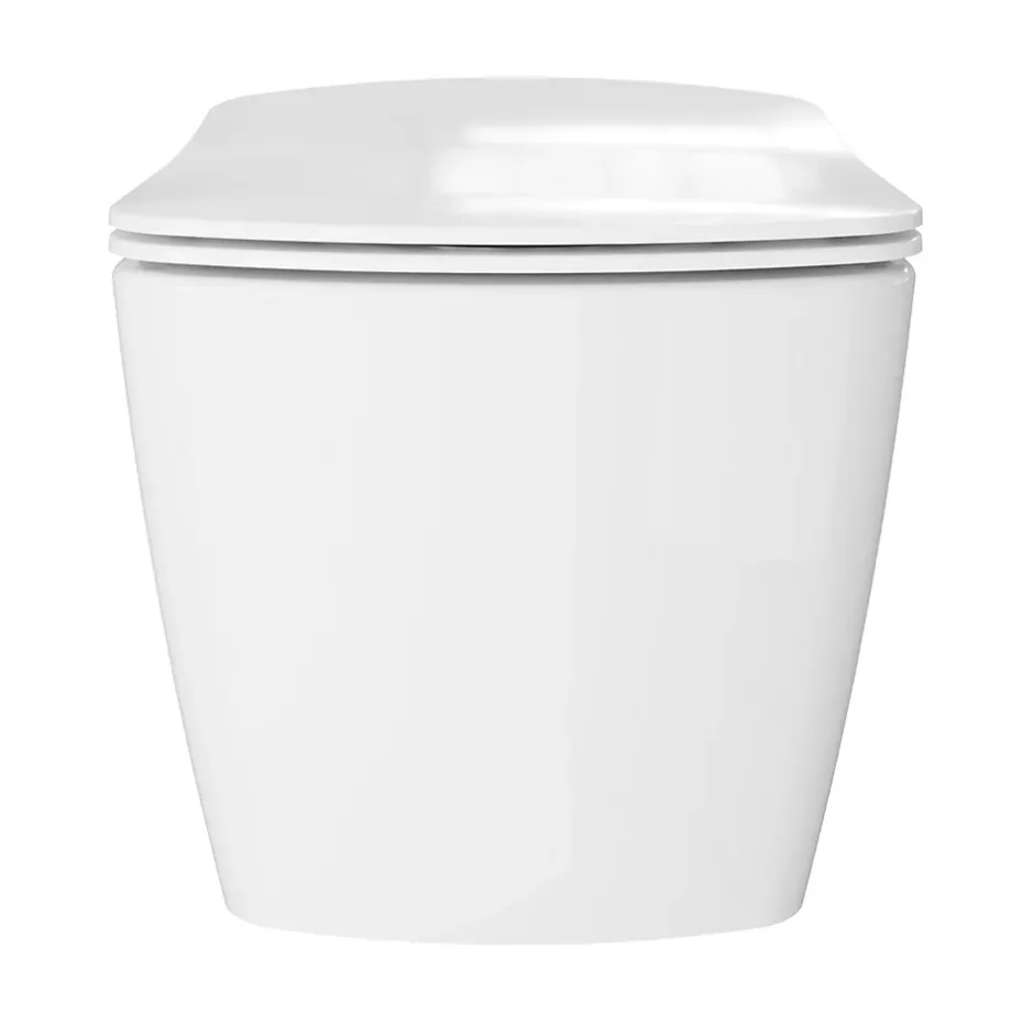 GoodHome Cuvette WC suspendu en céramique, l.36 x H.35,5 x P.50 cm, blanc, Levanna* Wc Suspendu
