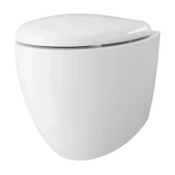 GoodHome Cuvette WC suspendu en céramique, l.37,5 x H.36,5 x P.50 cm, blanc, effet Vortex, Kentia