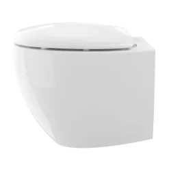 GoodHome Cuvette WC suspendu en céramique, l.37,5 x H.36,5 x P.50 cm, blanc, effet Vortex, Kentia