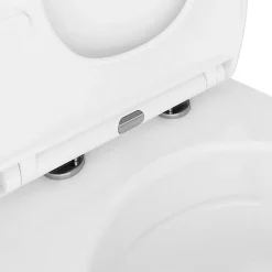 GoodHome Cuvette WC suspendu en céramique, l.37,5 x H.36,5 x P.50 cm, blanc, effet Vortex, Kentia