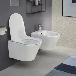 Jacob Delafon Cuvette WC suspendu sans bride Rodin+ avec abattant