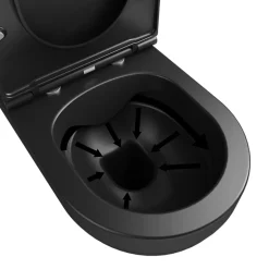 GoodHome Cuvette WC suspendu sans bride Cavally coloris noir* Wc Suspendu