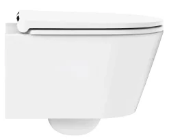 Siamp Cuvette WC suspendue sans bride avec abattant déclipsable et frein de chute