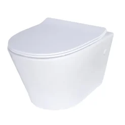 GoodHome Cuvette WC suspendue sans bride, effet Vortex, Fuerte