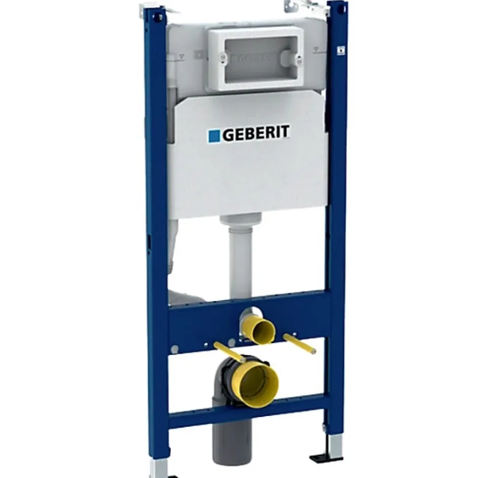 Geberit Delta Pack bati-support Duofix 112cm + plaque de commande blanche Delta01 + fixations murales (111.154.11.2)* Wc Suspendu