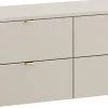 Furnidea Double meuble sous vasque à suspendre avec le plan DALIA CACHEMIRE 120 cm* Meuble Vasque