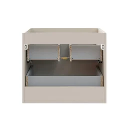 Furnidea Double meuble sous vasque à suspendre avec le plan DALIA CACHEMIRE 120 cm* Meuble Vasque