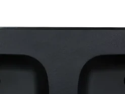 Vente-unique Double vasque à encastrer en résine effet pierre - Noir - L120 x l46 cm - ATIWA* Vasque À Encastrer