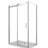 Laneri Douche de 8 mm H.190 avec un paroi fixe et une porte coulissante - 90 fixe x 120 coulissante* Porte De Douche