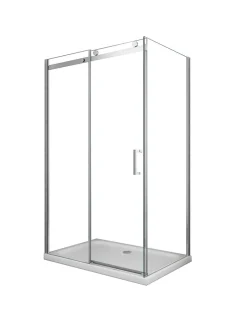Laneri Douche de 8 mm H.190 avec un paroi fixe et une porte coulissante - 90 fixe x 120 coulissante* Porte De Douche