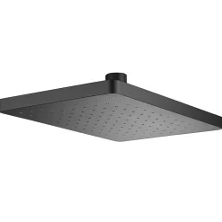Bernstein Douche de tête autonettoyante en ABS - D2517 - 25x17cm - couleur noir mat ou chrome Noir mat
