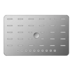 Bernstein Douche de tête en ABS NT200 - 32x20cm - 3 types de jets différents* Pommeau De Douche, Flexible Et Barre De Douche