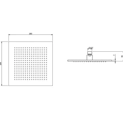 Villeroy & Boch Douche de tête VILLEROY ET BOCH Universal rectangle Noir mat* Pommeau De Douche, Flexible Et Barre De Douche