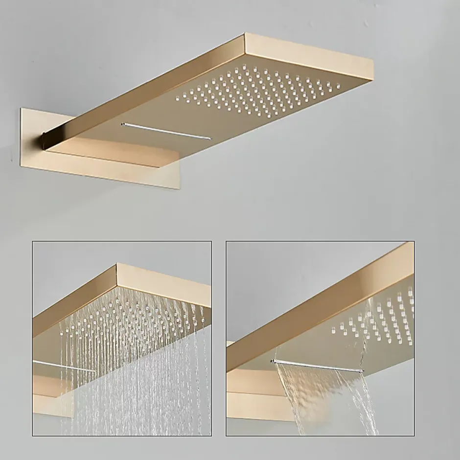 Signature Douche Luxe Encastrée dorée en laiton* Robinet De Douche