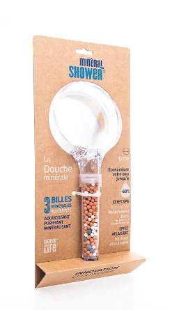 Change your life Douchette 1 jet avec billes Mineral Shower diam. 12 cm* Pommeau De Douche, Flexible Et Barre De Douche