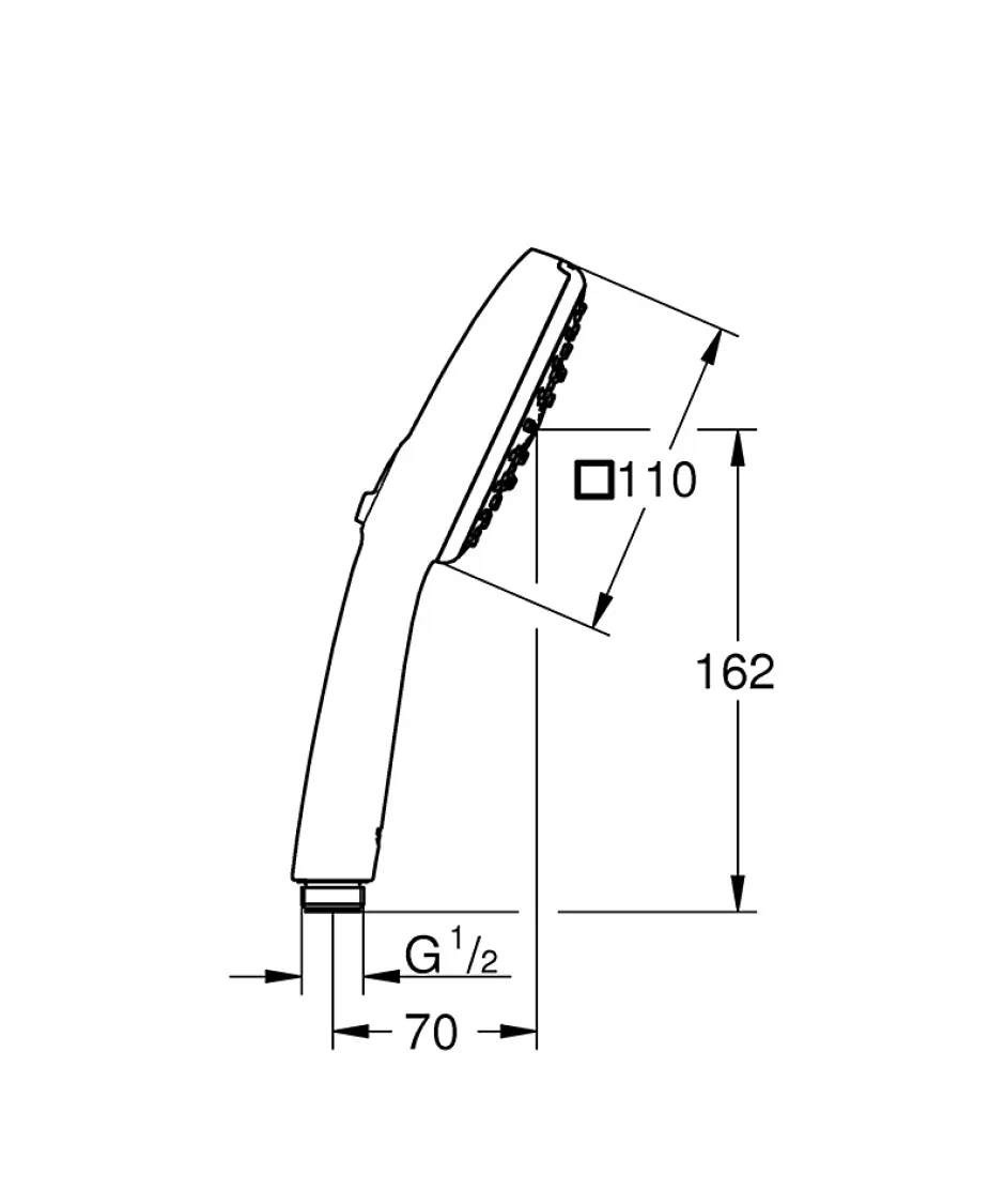 Grohe Douchette 3 jets chome, Vitalio Comfort* Pommeau De Douche, Flexible Et Barre De Douche
