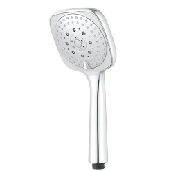 GoodHome Douchette 3 jets chromé Teesta* Pommeau De Douche, Flexible Et Barre De Douche