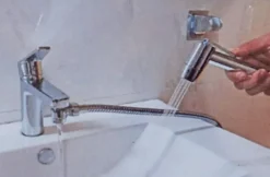 MTK Douchette 2 jets chromée pour robinet de lavabo et évier, Mouss-O Jet* Accessoire De Robinet
