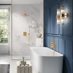 Villeroy & Boch Douchette à main VILLEROY ET BOCH Verve Showers Stick Or brossé* Pommeau De Douche, Flexible Et Barre De Douche