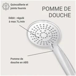 Mob-In Douchette chromée 5 jets OLYNA