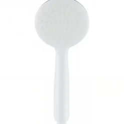 Sanindusa Douchette extra-plate blanche et chrome picots de sortie en silicone anti-calcaire Basic 105