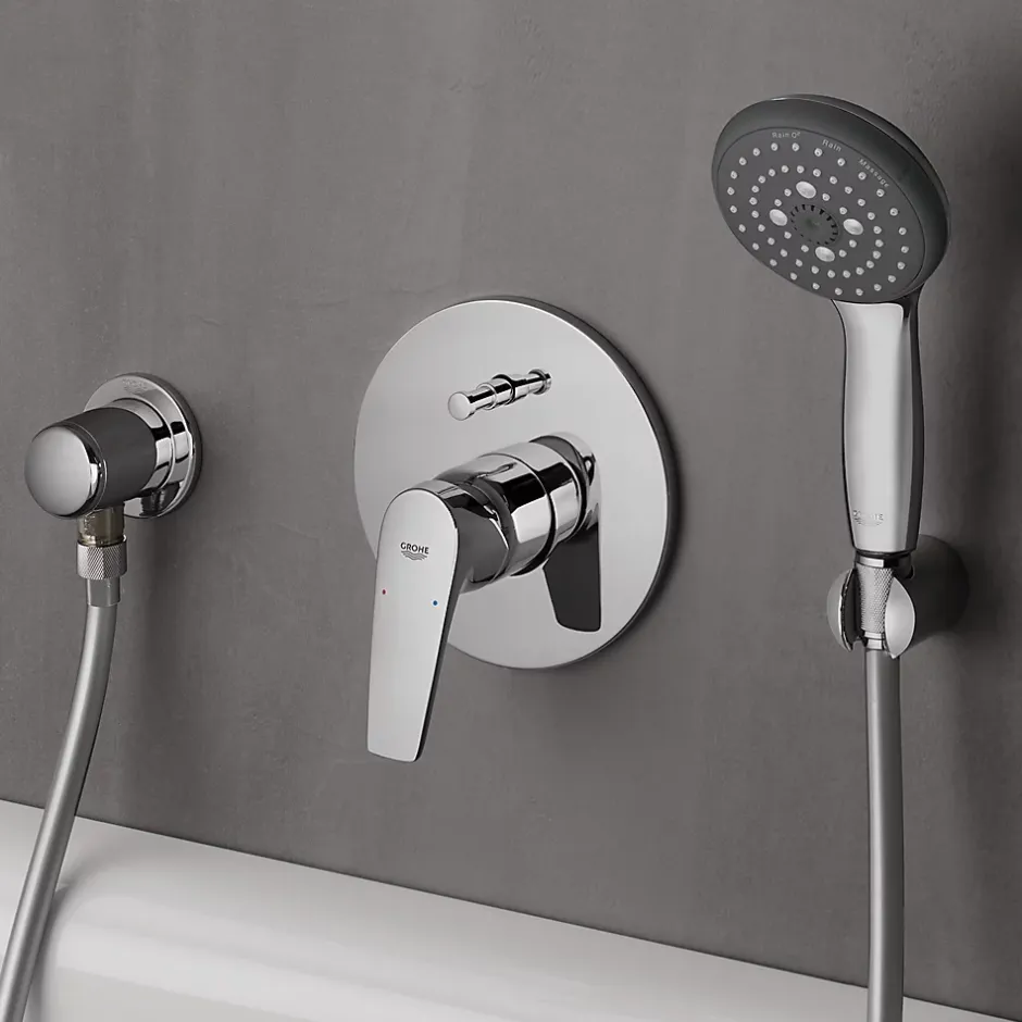 Grohe Douchette ronde 3 jets, chrome, Vitalio Start 100