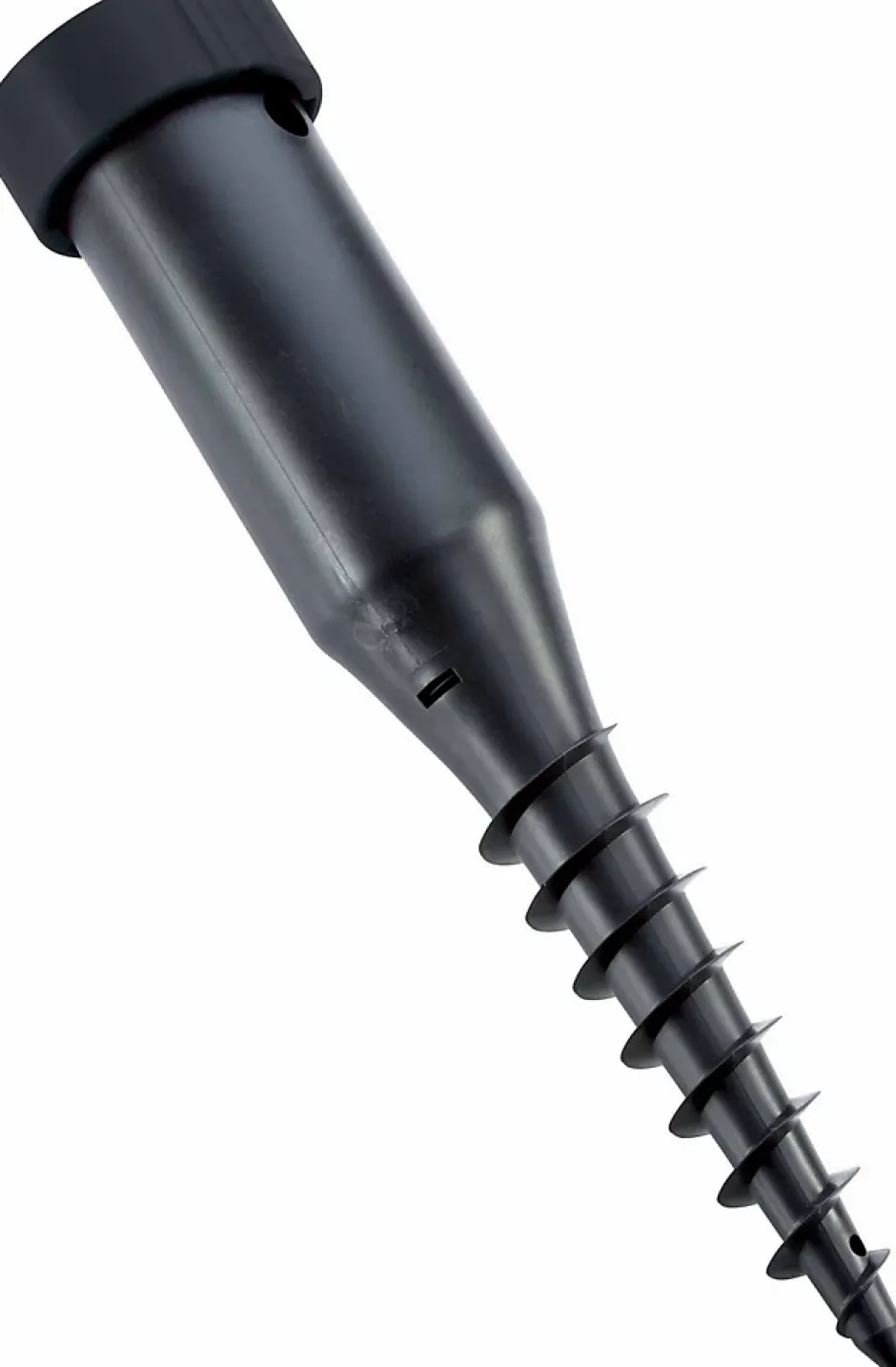 Leifheit Douille de fixation ajustable pour séchoir parapluie, avec barre à visser, en plastique, coloris noir, pour étendoir Ø 50 mm* Etendoir À Linge