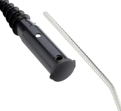 Leifheit Douille de fixation pour séchoir parapluie, avec barre à visser, en plastique avec intérieur métal, coloris noir, pour étendoir Ø 50 mm