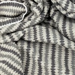 Linnea Drap de bain à rayures pur coton 100x150 cm collection BREEZE gris* Serviette De Bain