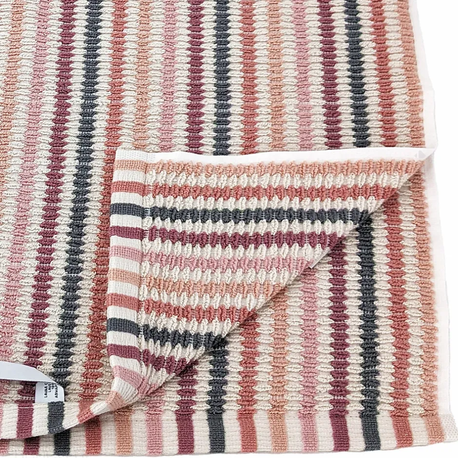 Linnea Drap de bain à rayures pur coton 100x150 cm collection BREEZE rose* Serviette De Bain