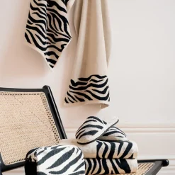 Linnea Drap de bain absorbant coton 100x150cm ZEBRA beige* Serviette De Bain